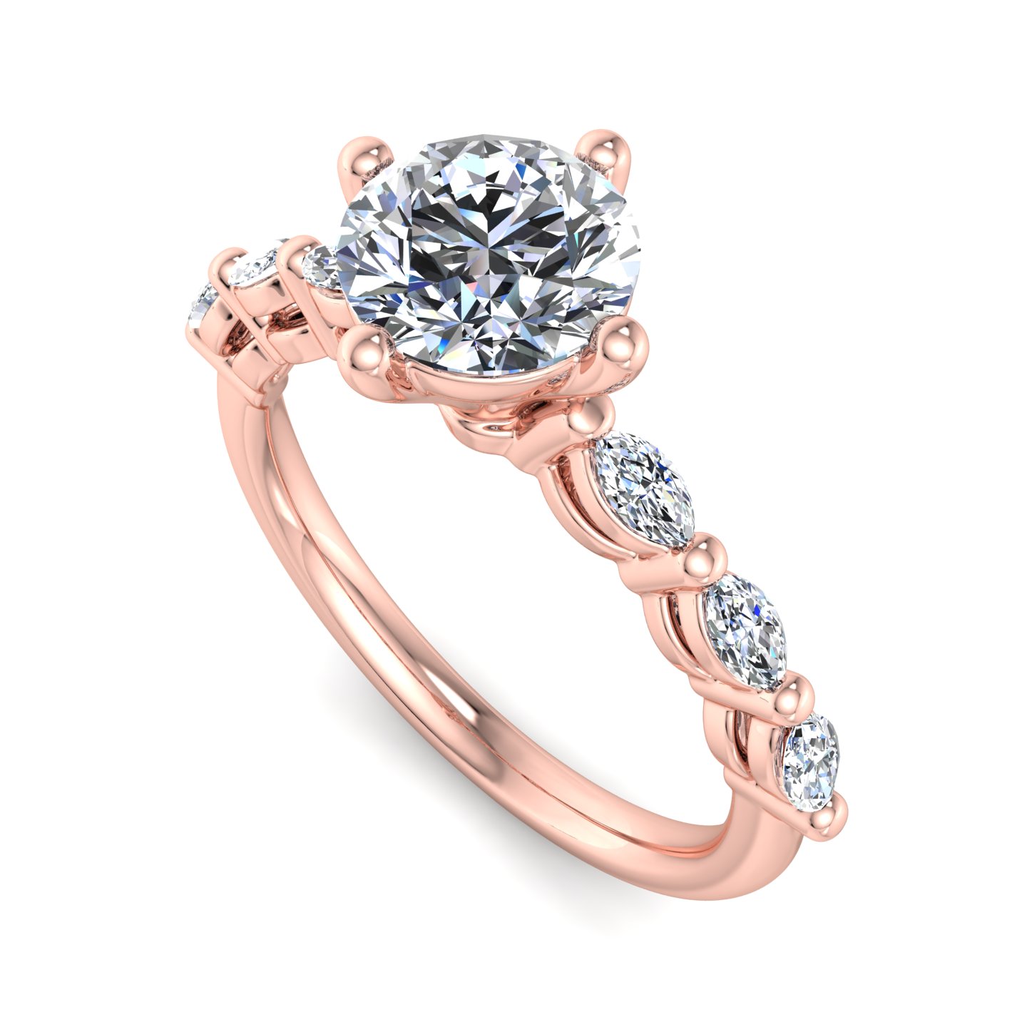 Aubrey Marquise band engagement ring